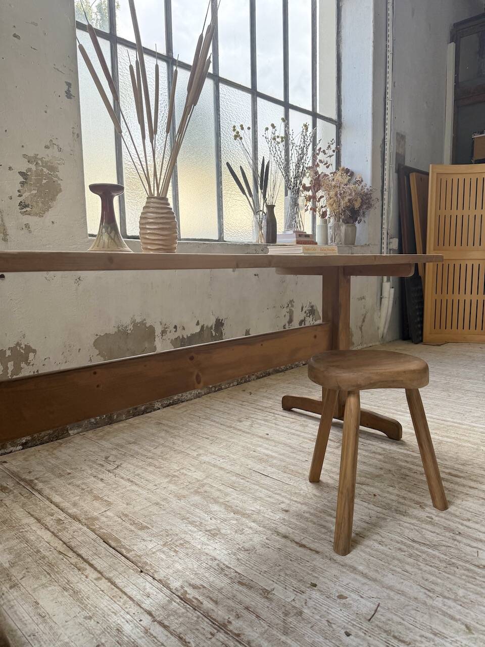 Perriand mountain furniture pine dining table