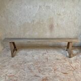 Paire de bancs rustiques