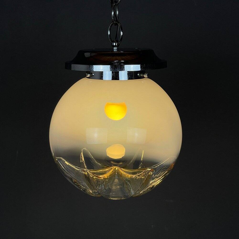 Large Murano glass pendant lamp by Mazzega, Italy, 1960s.