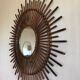 Rattan sun mirror - vintage 70