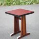 Vintage formica bistro table, wooden base side table