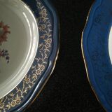 Set of 4 blue l'amandinoise Prestige plates