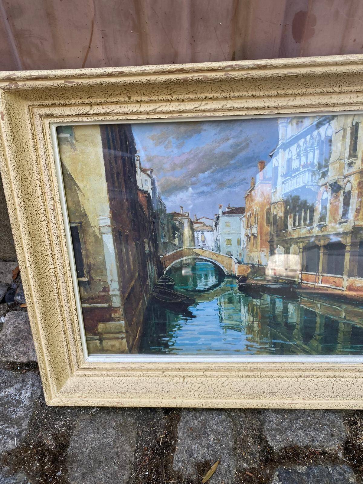 Oil painting on canvas A. Mariani Venice 1960