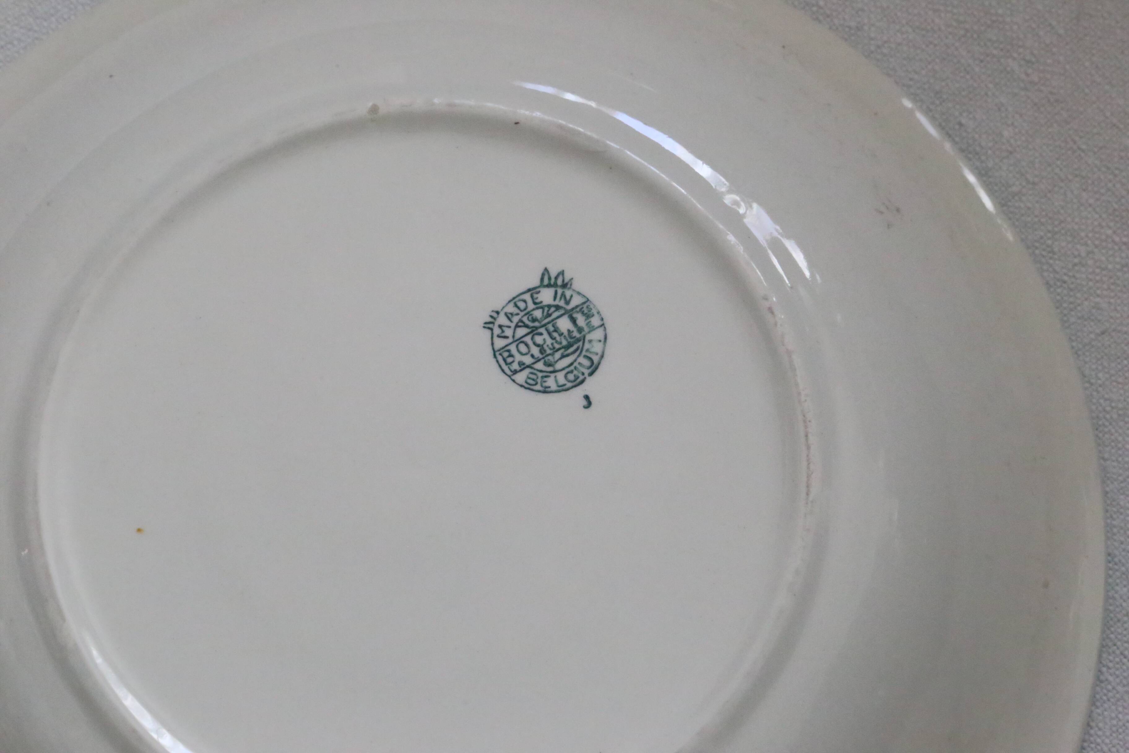 Set de 4 assiettes calottes / creuses en céramique, BOCH, vintage