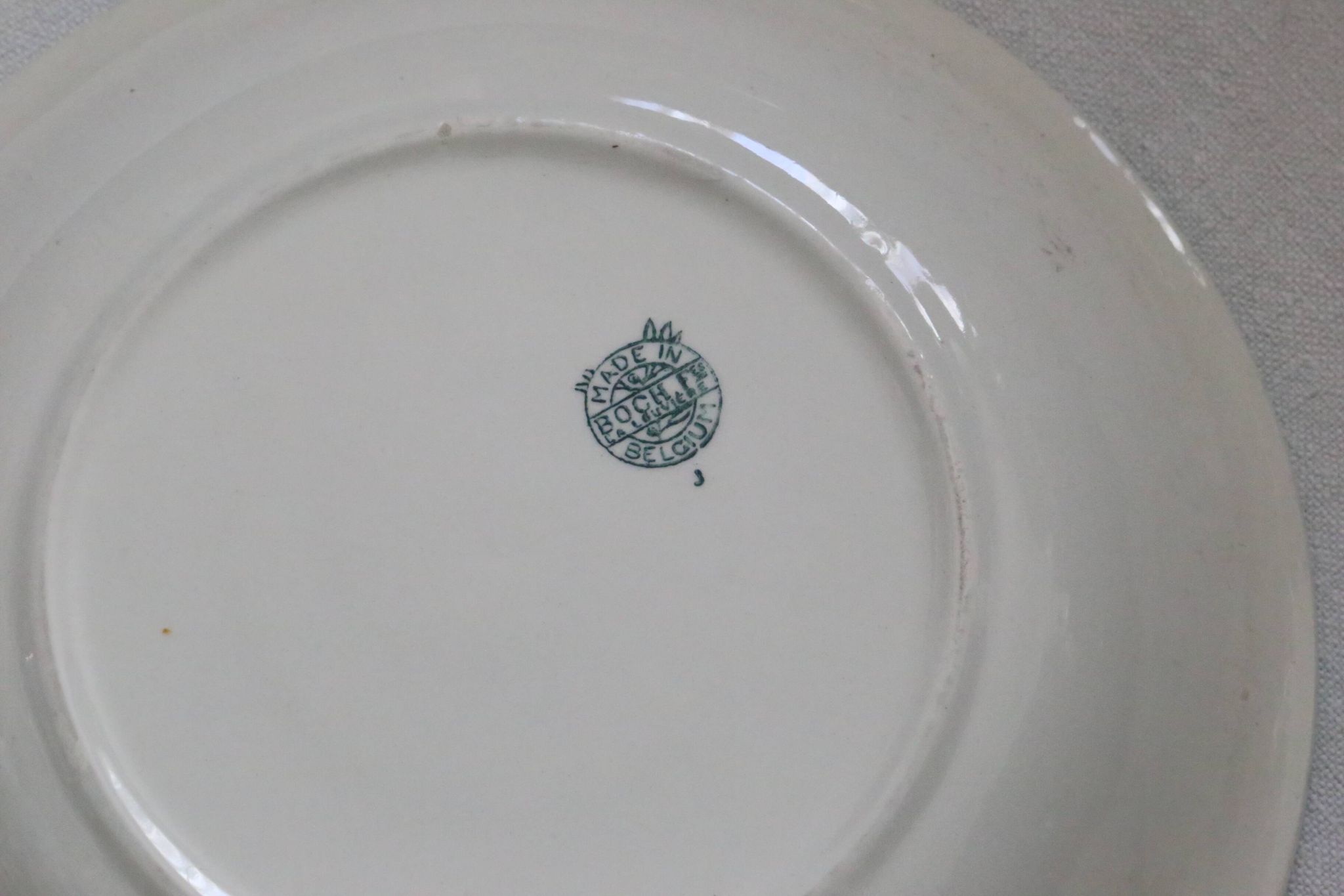 Set de 4 assiettes calottes / creuses en céramique, BOCH, vintage