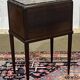 Art Deco bedside table in rosewood, walnut burl, and marble top.