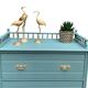 Old grey green high chest of drawers H160