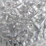 Pair of pressed glass wall lights, 1970