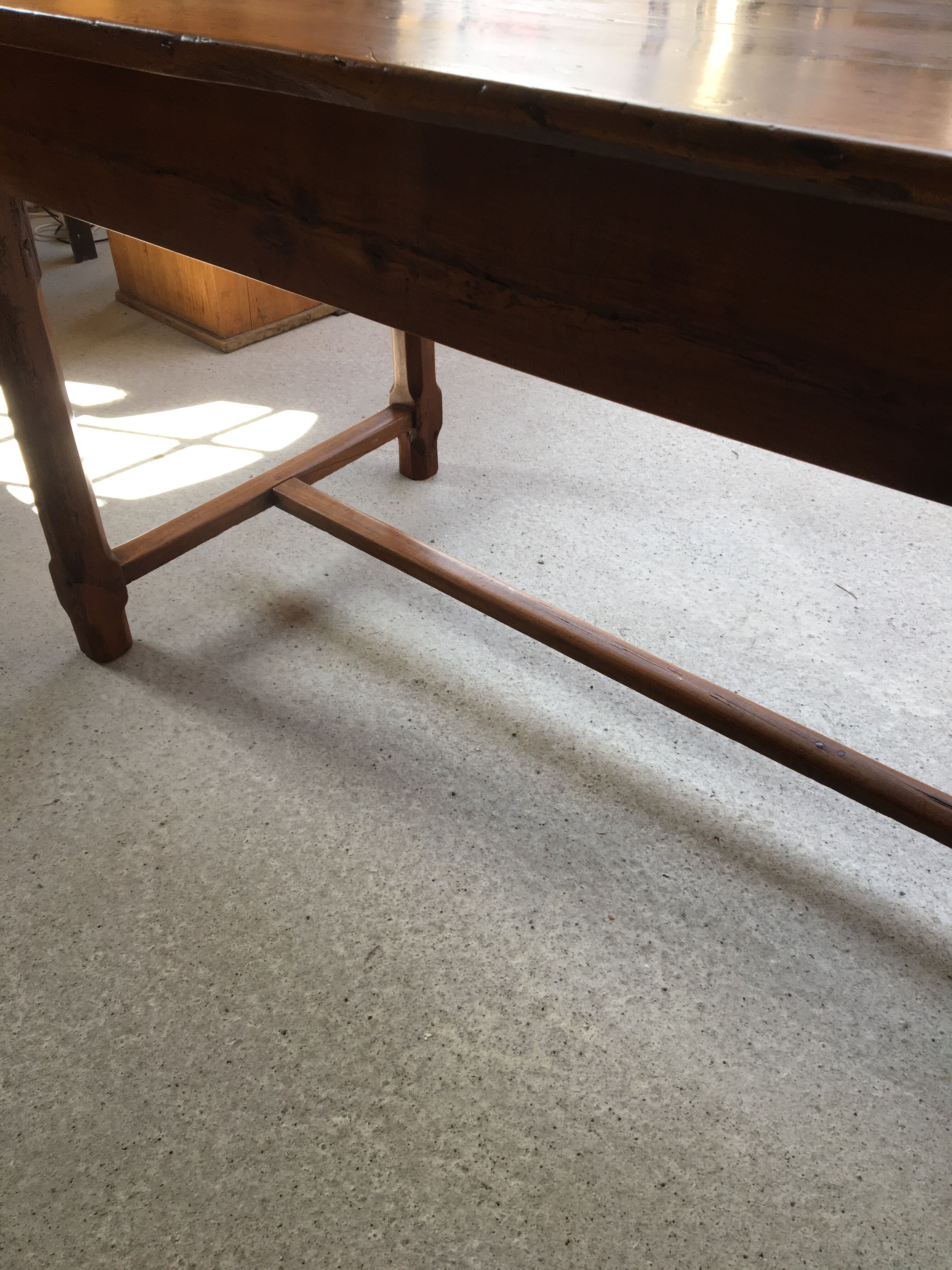 19th-century cherry farm table