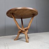 Vintage tribal art side table, 1960s