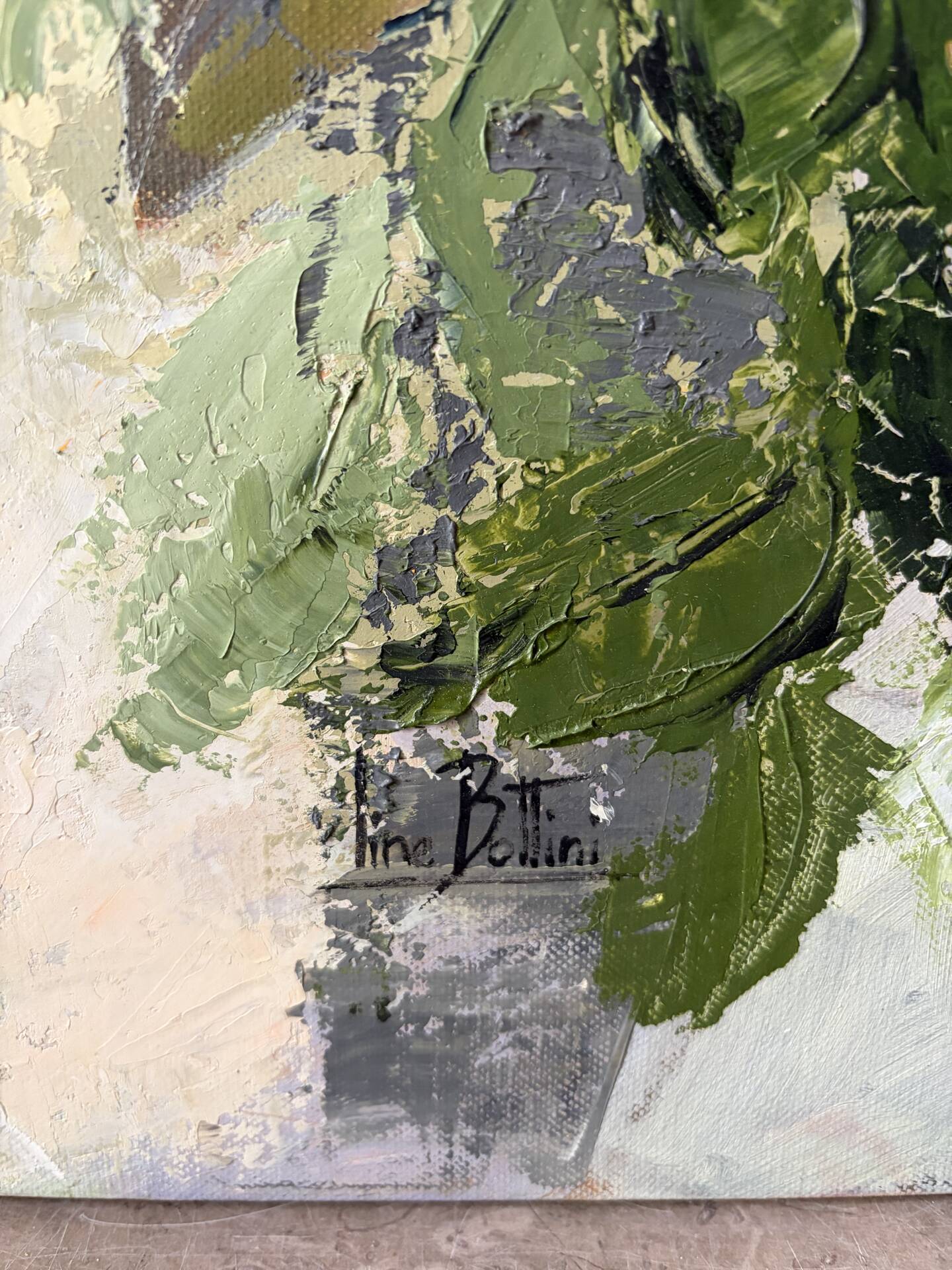 "June Bouquet", oil on canvas signed Bottini