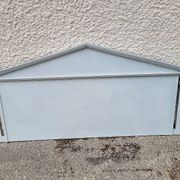 HEADBOARD IN WOOD PAINTED GREY, RECENT HANDMADE MANUFACTURE