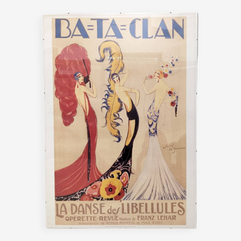 Affiche art nouveau La Danse des Libellules