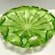 Large Green Bullicante Murano Glass Bowl or Centerpiece with Gold Leaf