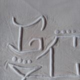 Old monogrammed mestizo sheet LC art deco style