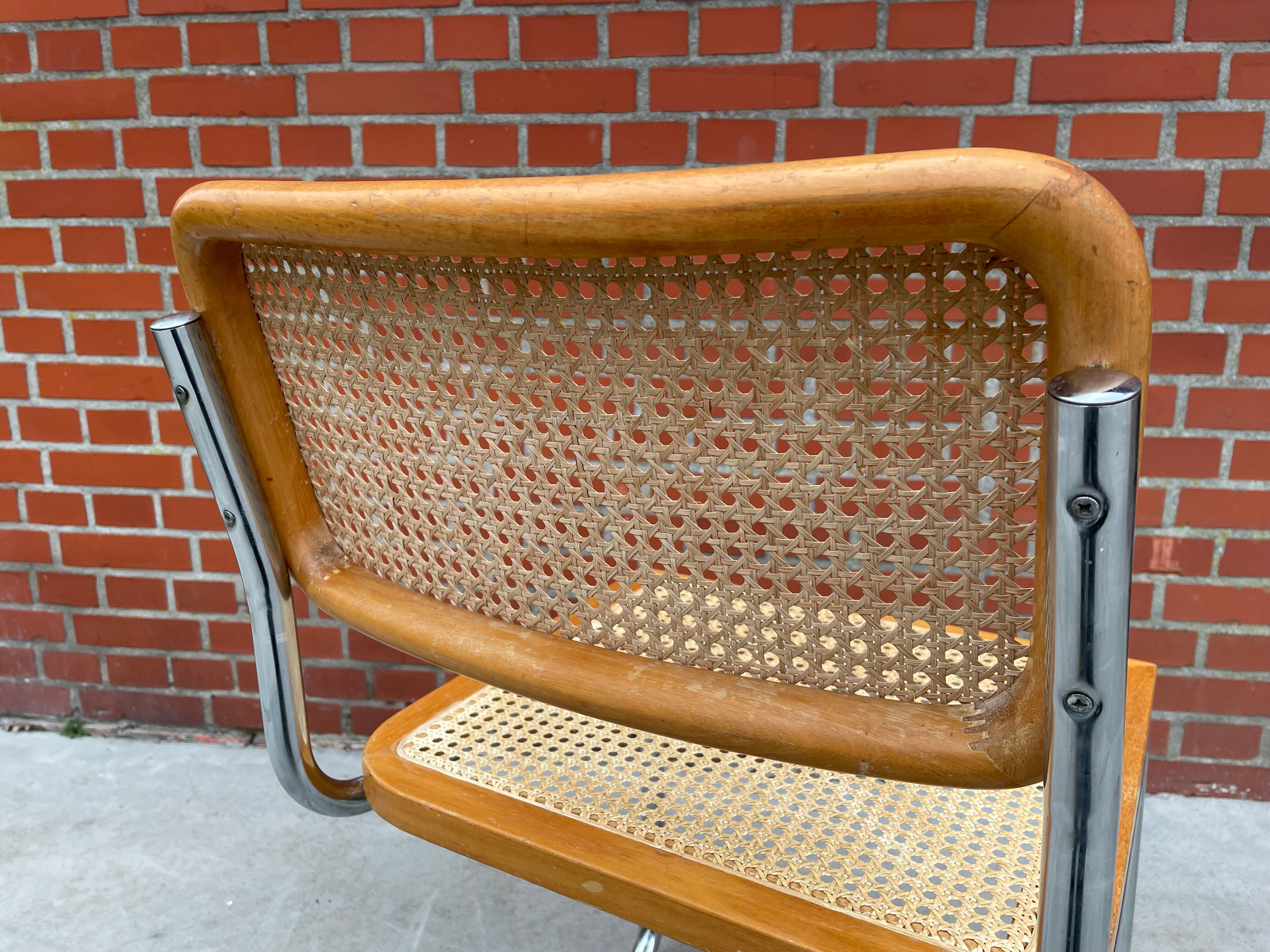 Cesca design chair b32 model in chrome