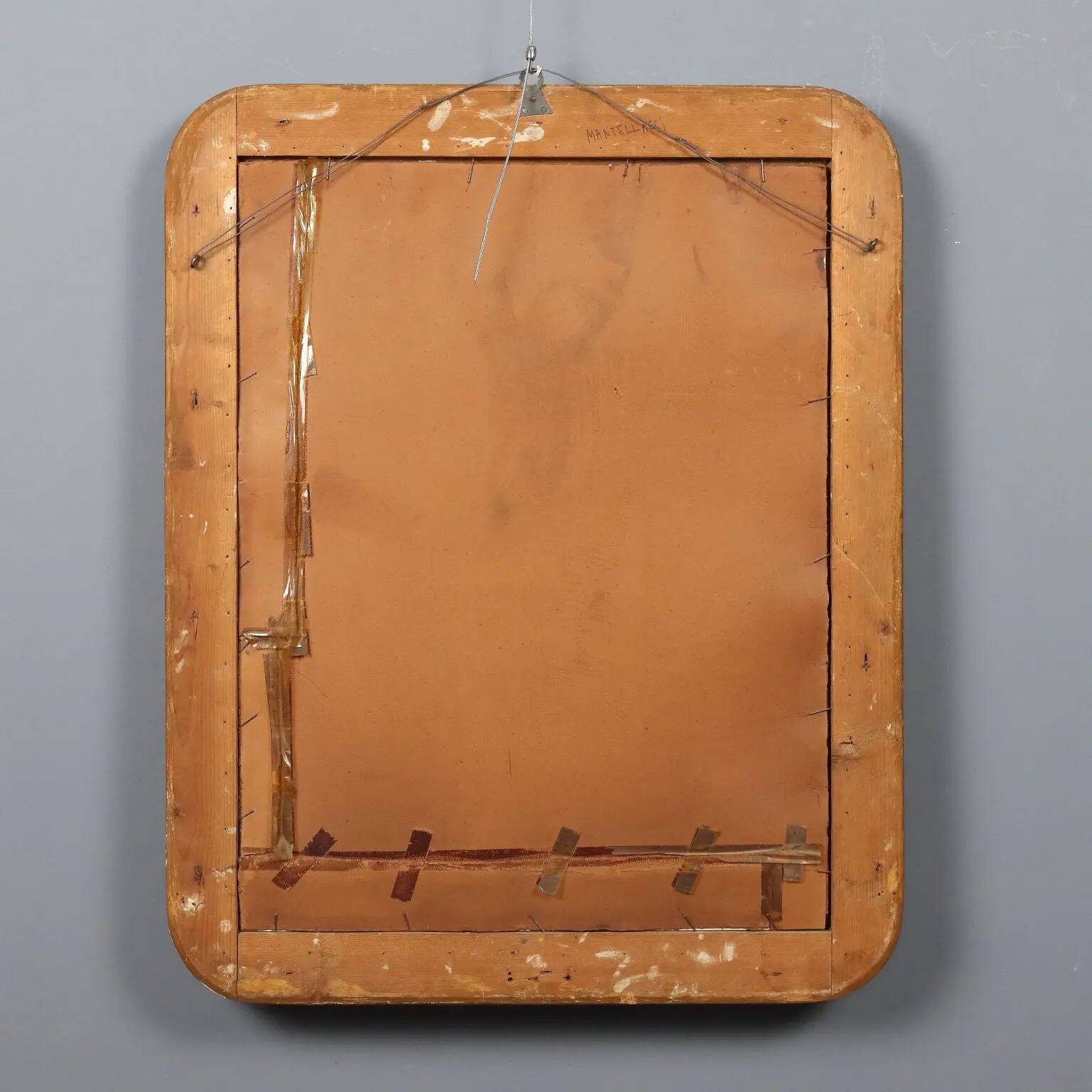 Antique carved and gilded wooden mirror, Italy, early 20th century.