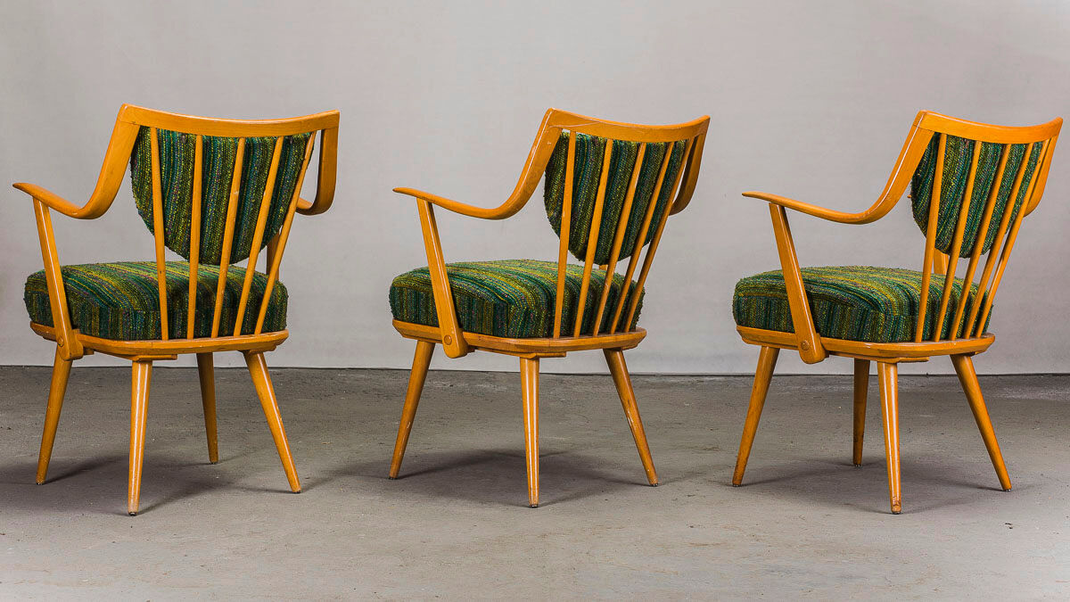 German Beech Armchairs from Casala, 1950s, set of 6
