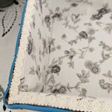 Sewing box, work box, scoubidou, blue