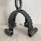 Wrought iron candlestick, chain candlestick from the 60s-70s.