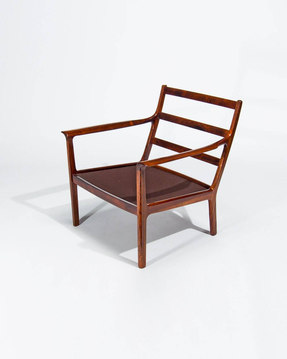 Mid Century Rosewood Armchairs in Leather, Danish Design 1950s