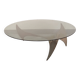 Vintage Propeller coffee table by Knut Hesterberg in steel and glass.