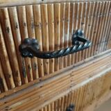 Commode vintage en rotin