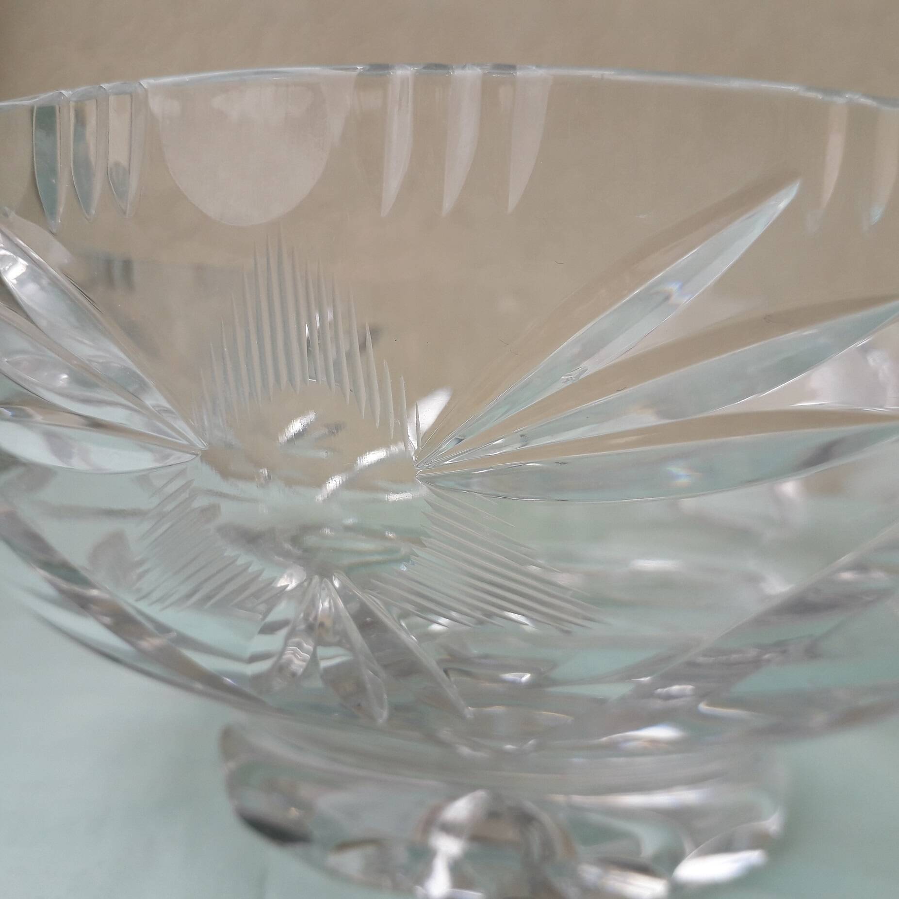 Crystal salad bowl