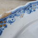 Old faience plate of Moustiers