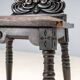 Hand-Carved Chair with Siren Motif, Late 19th Century, Europe
