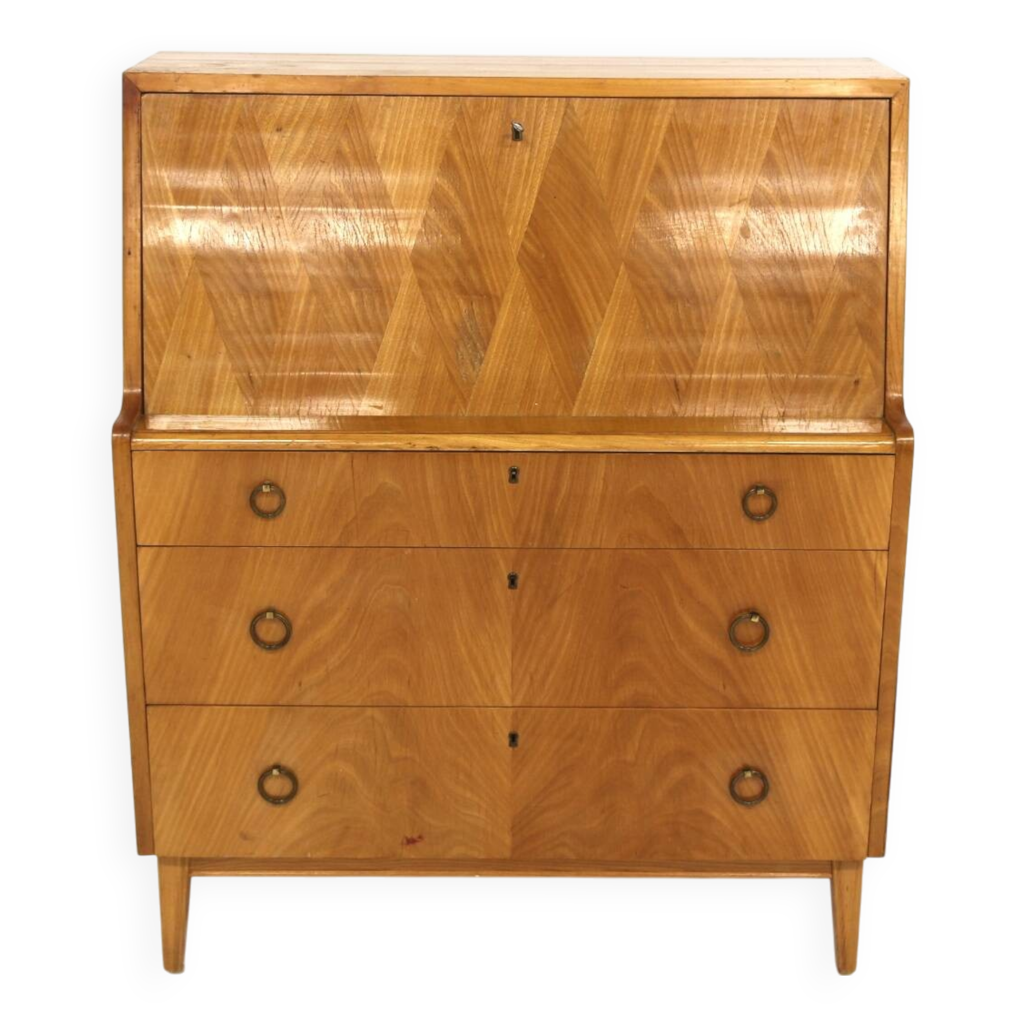 Scandinavian elm secretary, Swedish modern, Sweden, 1940