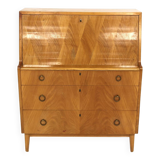 Secrétaire scandinave en orme, Swedish modern, Suède, 1940