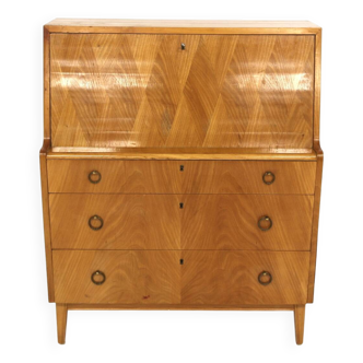 Secrétaire scandinave en orme, Swedish modern, Suède, 1940