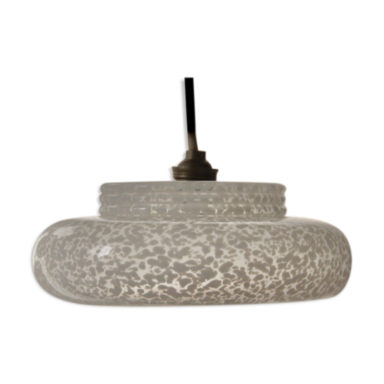 Lustre glass clichy white 50s