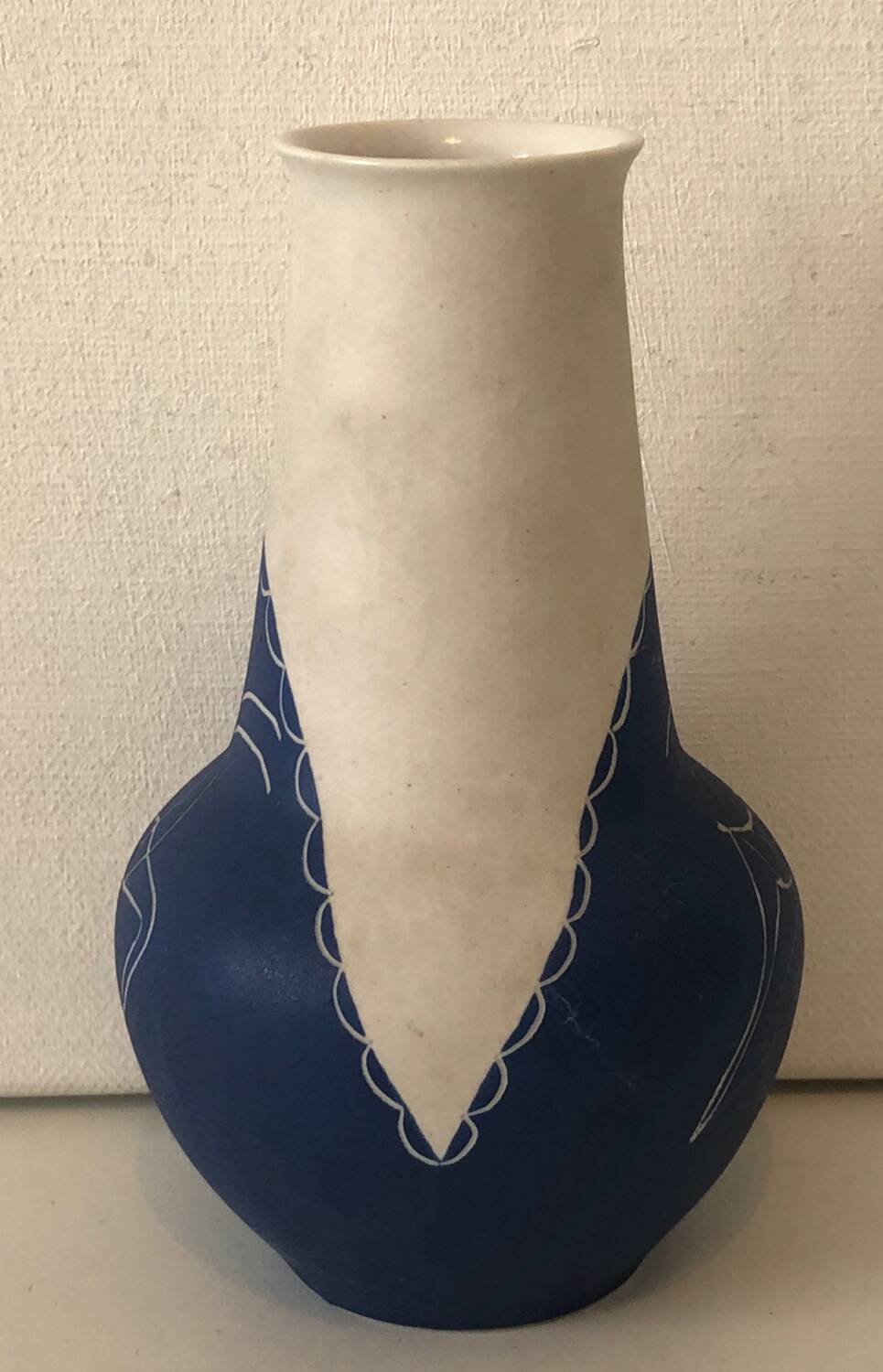 Vase Blanc Bleu Céramique