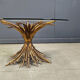 Vintage sheaf of wheat Coco Chanel coffee table, 1960s
