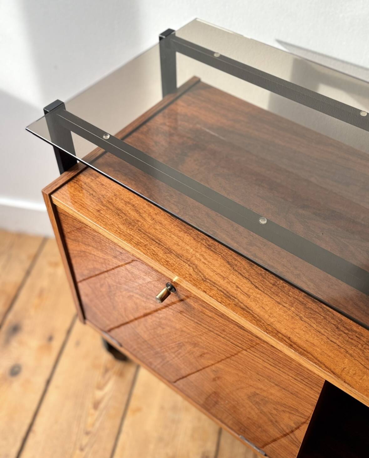 Bar cabinet on wheels