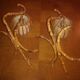 Deux appliques en rotin