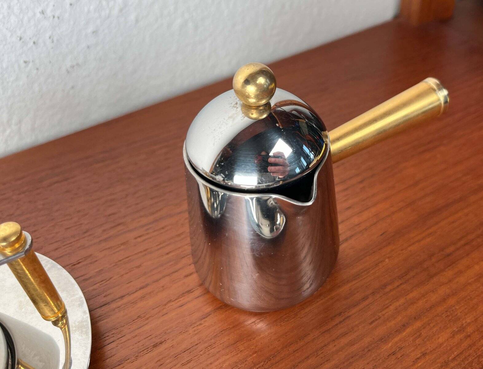 Espresso cups and saucers from the Italian postmodern Lavazza Oro series by Balzano, 1980s, set of 7.