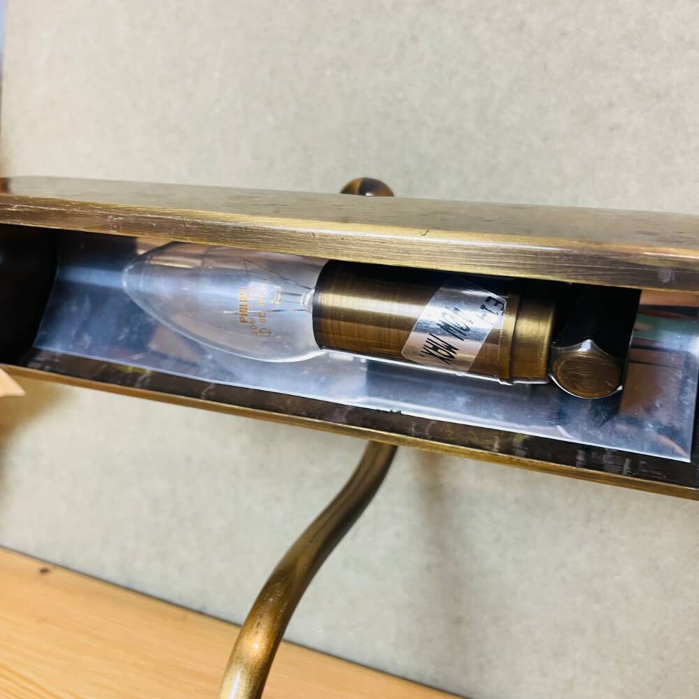 Industrial aged brass wall  picture light