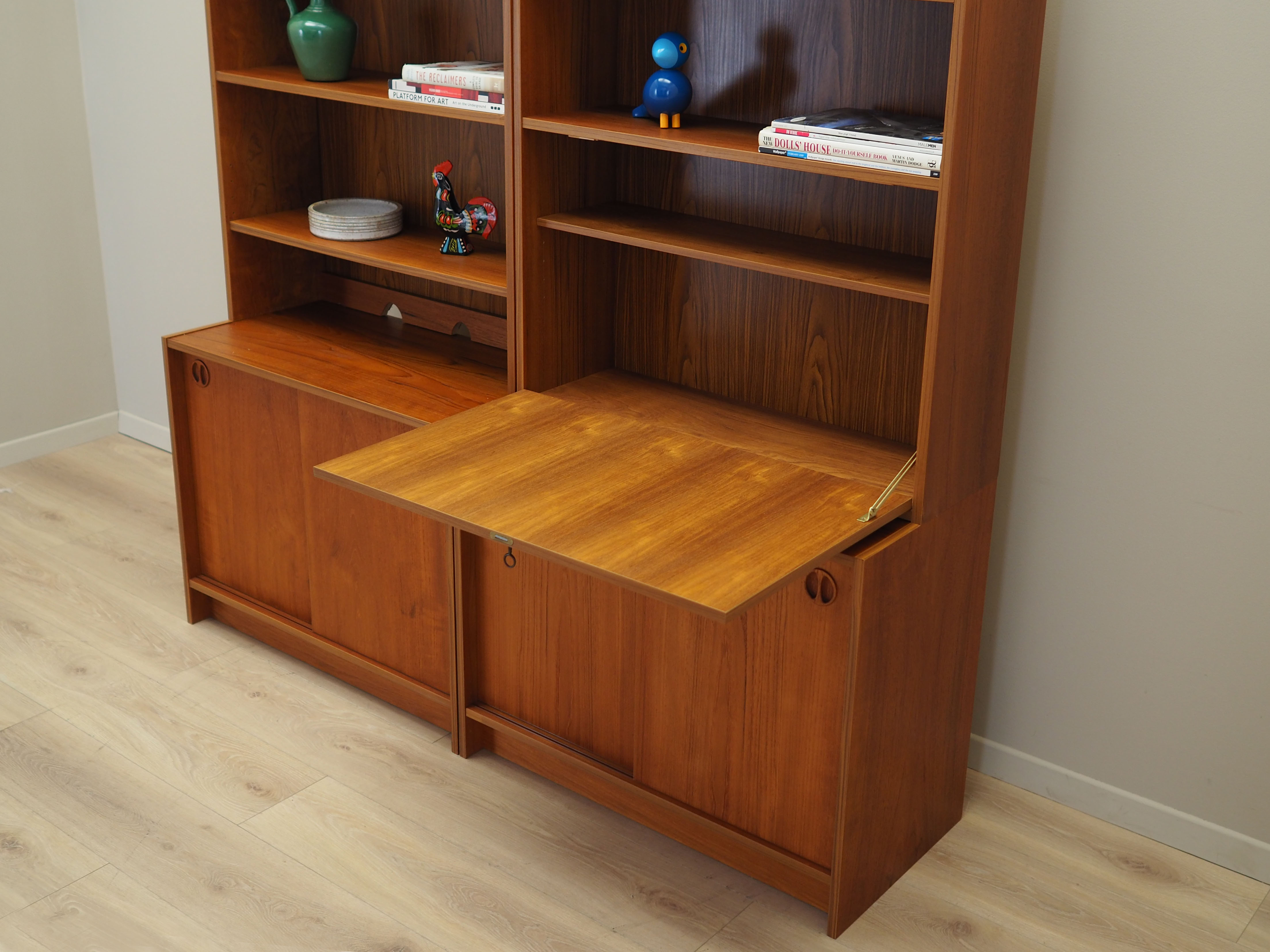 Set of teak bookcases, danish design, 1960s, production : denmark