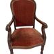 Pair of Louis Philippe armchairs in solid mahogany