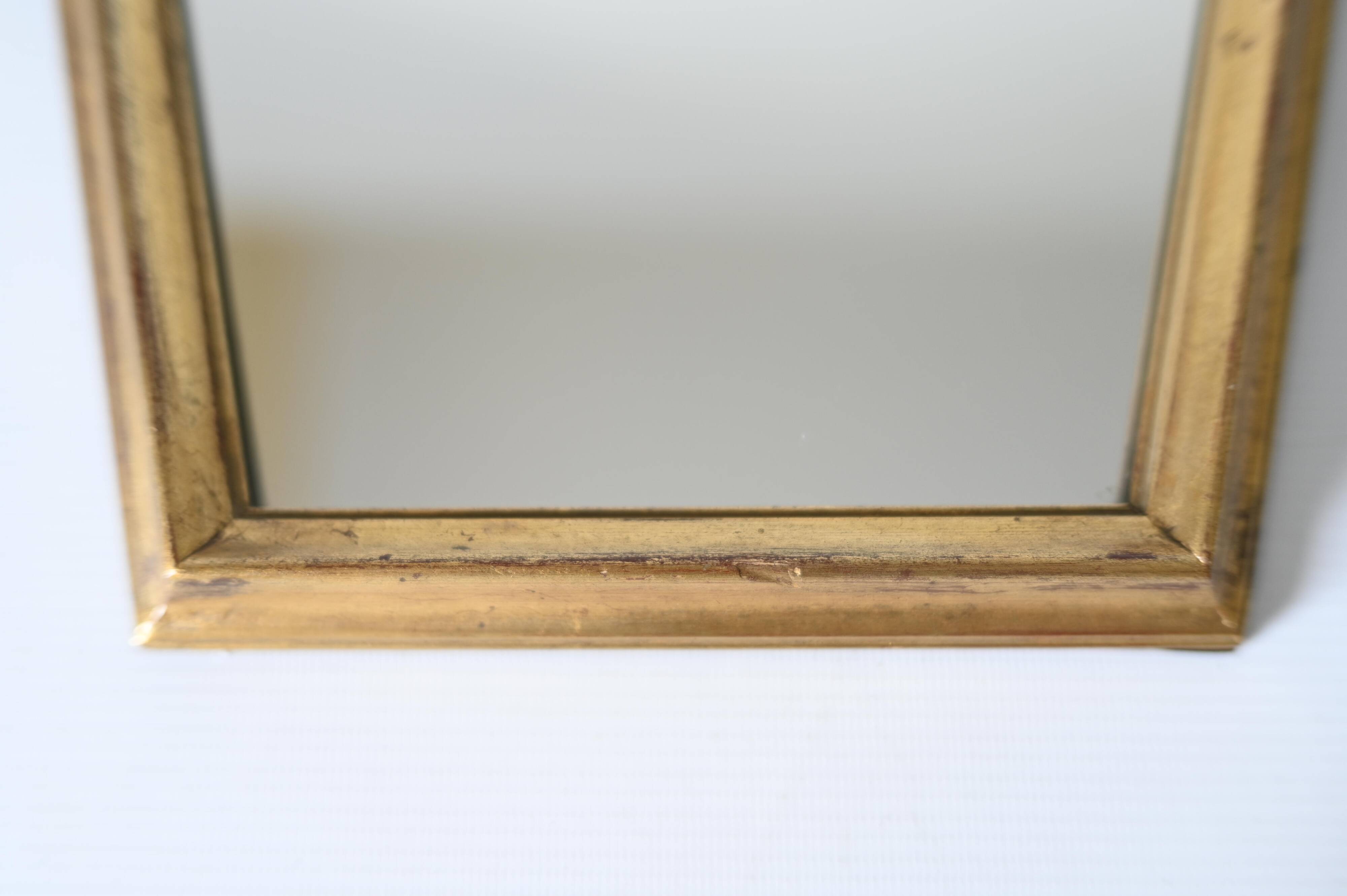 Vintage Deknudt mirror in gilded wood 45cm - labeled