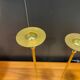 Set of 3 brass candlesticks, 1970