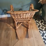 Vintage rattan children's rocking chair