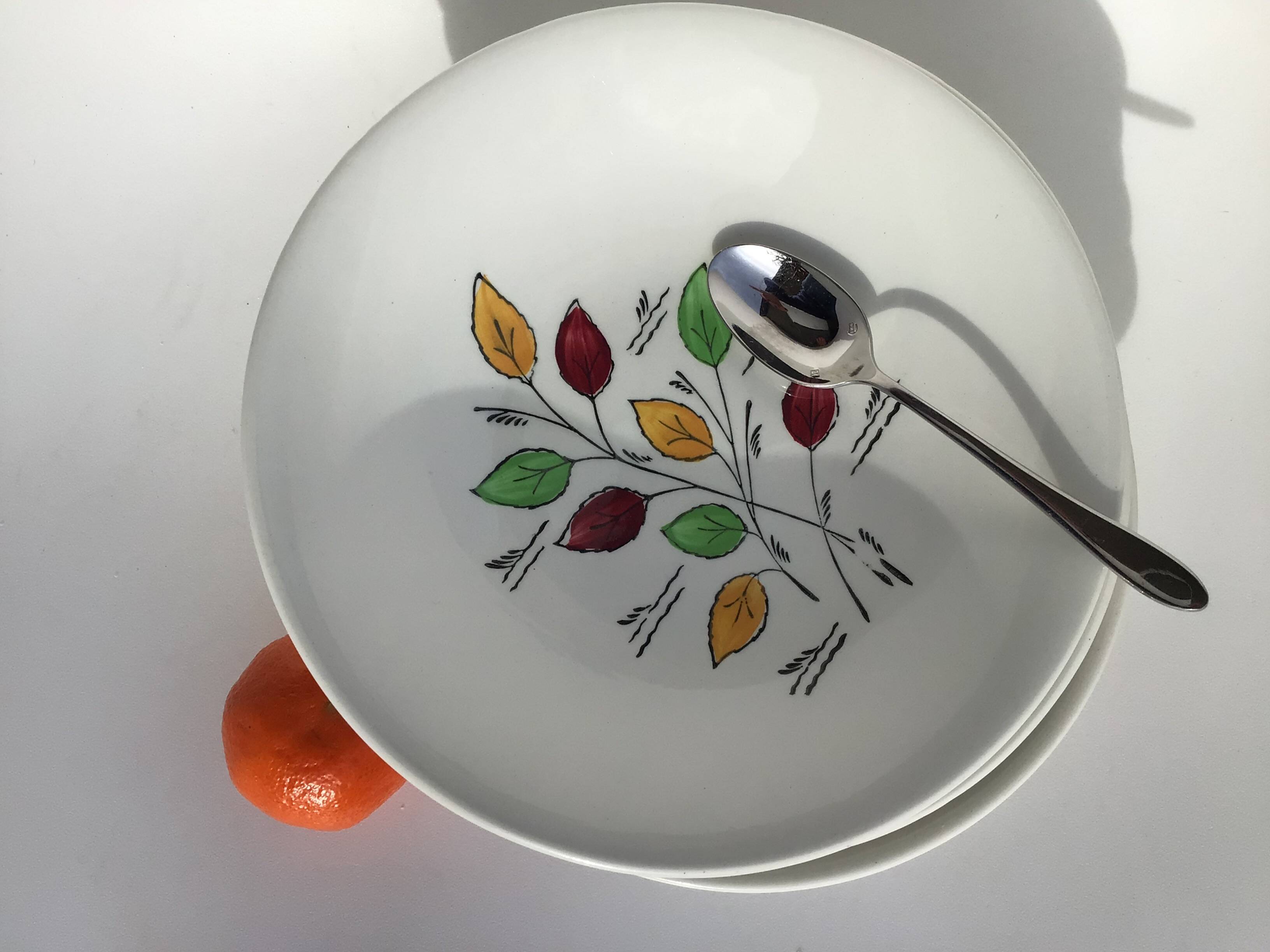 6 Gien soup plates, Gentilly model