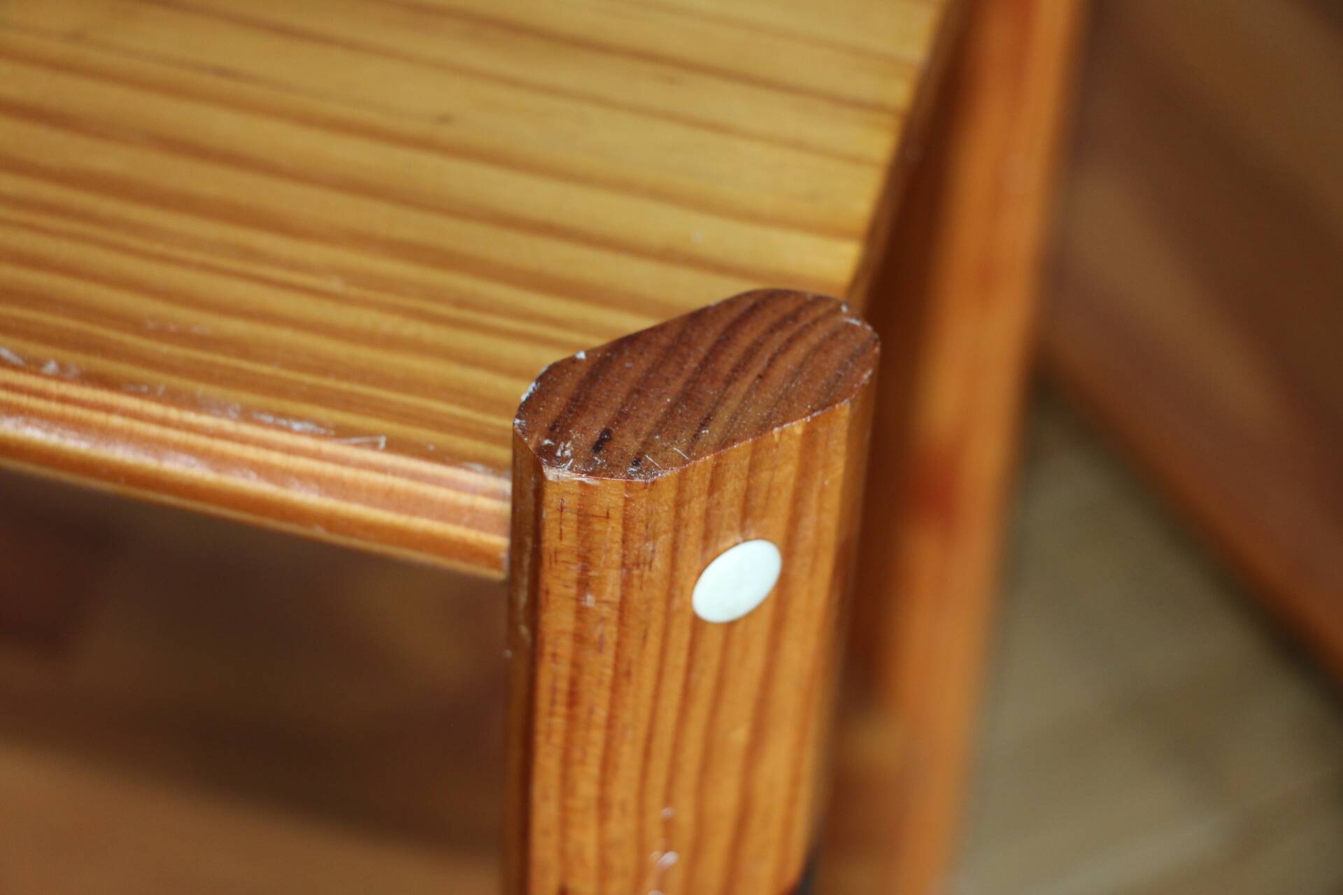 Pair of solid pine bedside tables, 1980