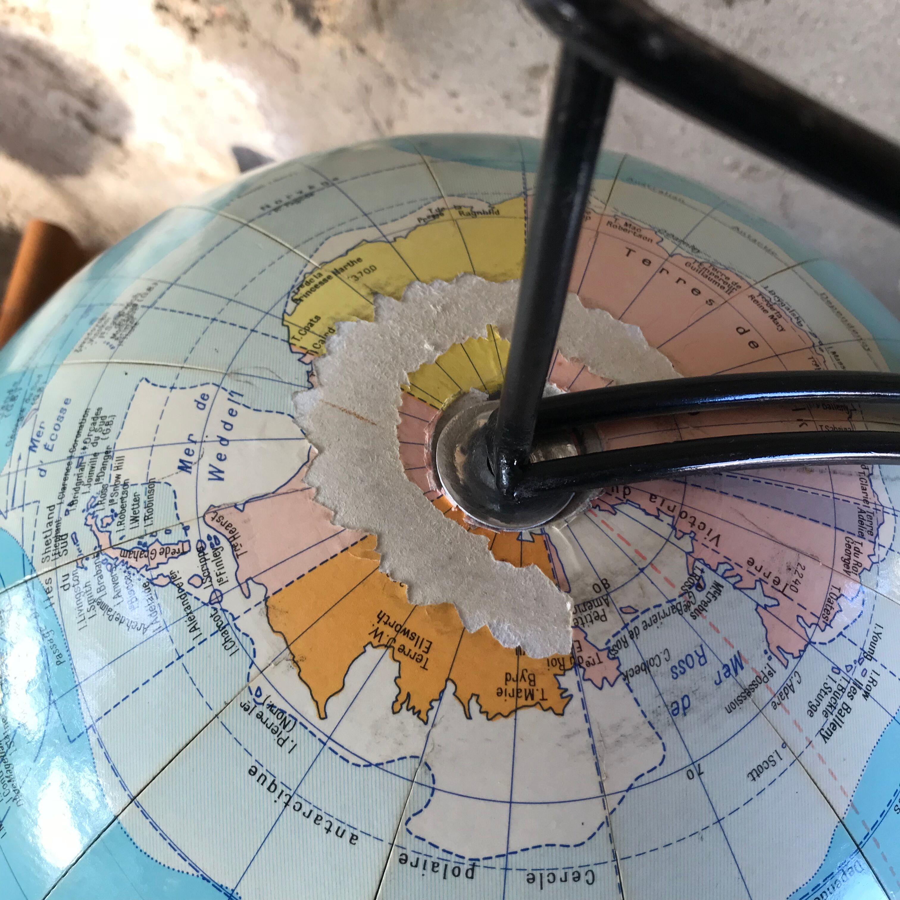 Globe - globe Earth Girard and Baker 1950