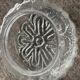 Vintage molded glass wall lamp from the 70s
