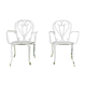 Pair of armchairs wrought iron garden chairs French iron armchairs 1950